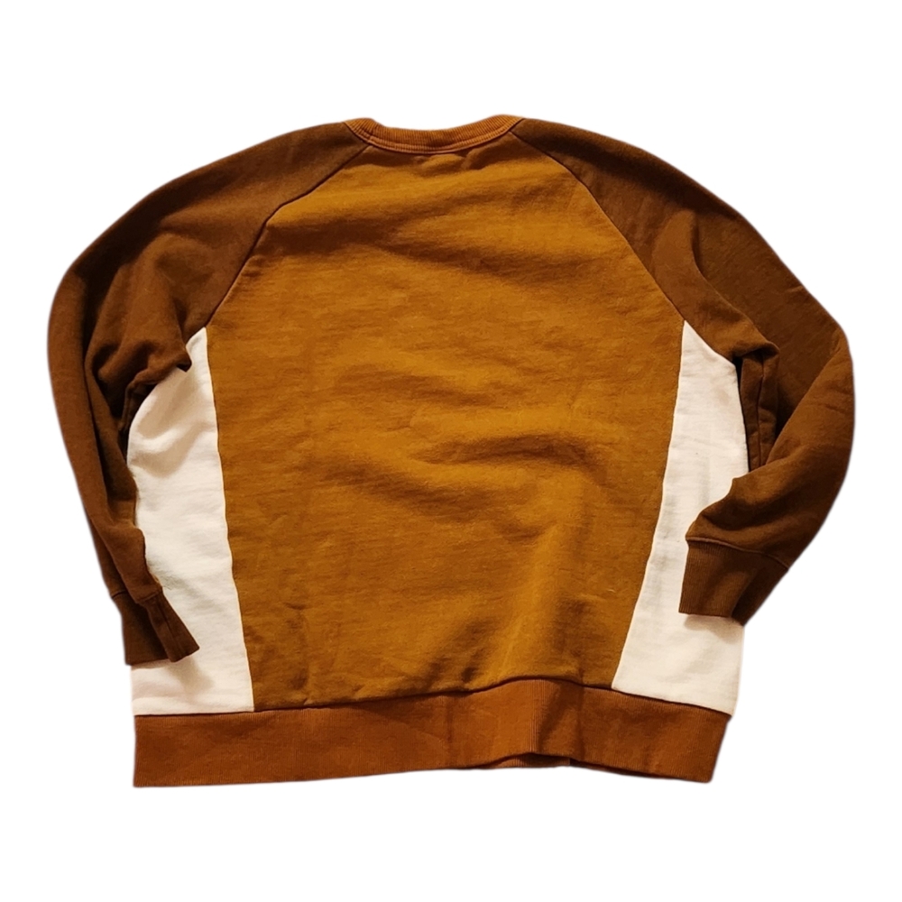 Zara Long Sleeve Pullover Top Mens XXL Brown Orange Cream Rust - Picture 5 of 6